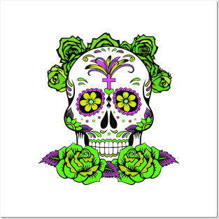 Dia De Los Muertos, Sugar Skull Design Posters and Art